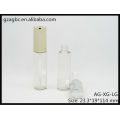 Forme spéciale transparente & vide Lip Gloss Tube AG-XG-LG, AGPM emballage cosmétique, couleurs/Logo personnalisé